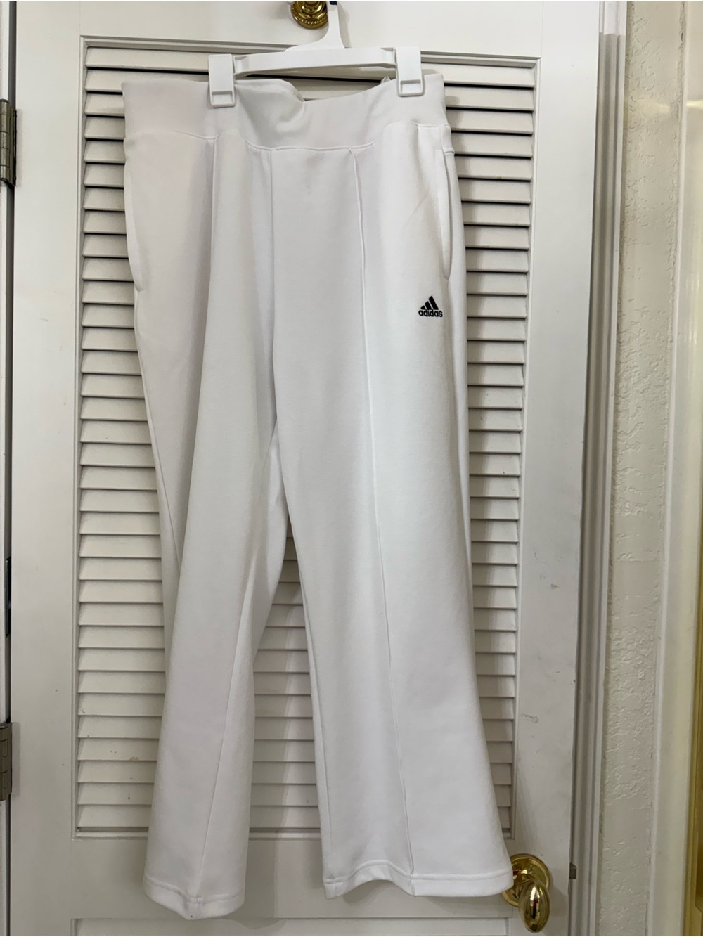 adidas White Joggers with Subtle Logo